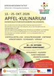 APFEL-KULINARIUM beim Streuobst-Kompetenzzentrum Burgauberg: Am 24. und 25. Oktober: GROSSER HERBSTMARKT: Apfelmarkt, Kulinarik, Kunsthandwerk, Kinderprogramm u.v.m.